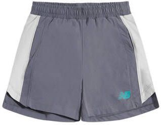 New Balance korte sportbroek grijs Polyester Effen