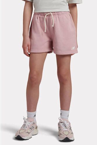 New Balance sweatshort roze Korte broek Meisjes Katoen Effen maat 152-158