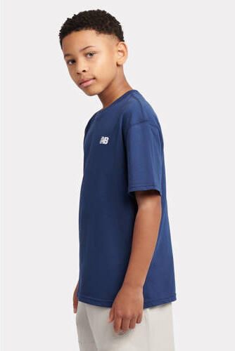 New Balance T-shirt donkerblauw Katoen Ronde hals Effen maat 122-128 - Foto 3