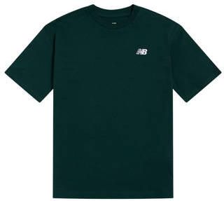 New Balance T-shirt donkergroen Katoen Ronde hals Effen maat 134-140