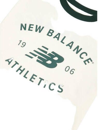 New Balance T-shirt ecru Meisjes Katoen Ronde hals Effen maat 122-128 - Foto 2