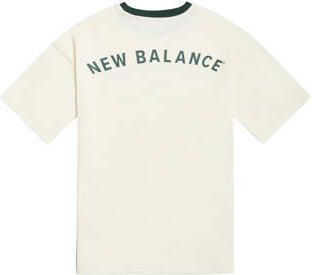 New Balance T-shirt ecru Meisjes Katoen Ronde hals Effen maat 122-128 - Foto 3