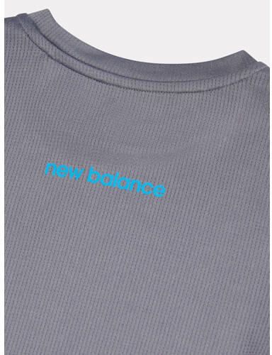 New Balance T-shirt grijs Polyester Ronde hals Effen maat 134-140 - Foto 2