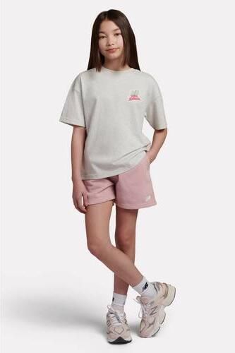 New Balance T-shirt met backprint ecru Meisjes Katoen Ronde hals Backprint maat 140-146 - Foto 3