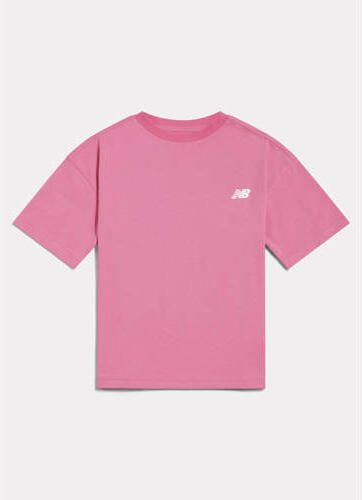 New Balance T-shirt roze Meisjes Katoen Ronde hals Effen maat 140-146
