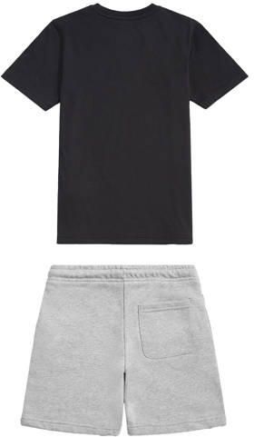New Balance T-shirt + short zwart grijs Set Katoen Ronde hals