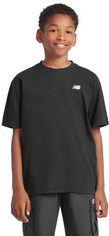New Balance T-shirt zwart Katoen Ronde hals Effen maat 122-128