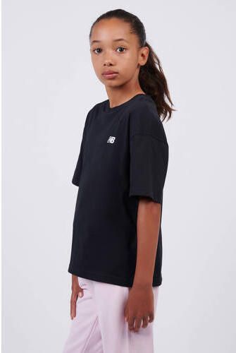 New Balance T-shirt zwart Meisjes Katoen Ronde hals Effen maat 152-158 - Foto 3