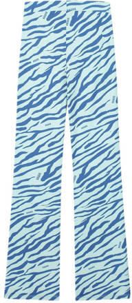 NIK&NIK broek met zebraprint helderblauw donkerblauw Meisjes Polyester 176 - Foto 3