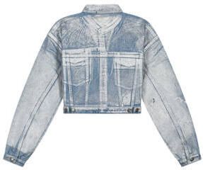 NIK&NIK coated spijkerjas zachtblauw metallic Meisjes Katoen Klassieke kraag 152 - Foto 2