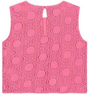 NIK&NIK crop top Kimba met all over print felroze Meisjes Katoen Ronde hals 128 - Foto 2