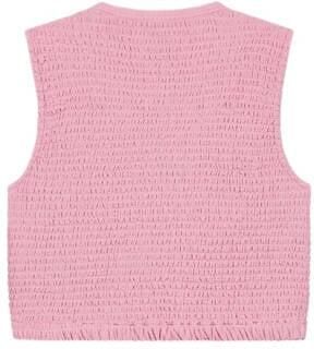 NIK&NIK crop top zoetroze Meisjes Polyester Ronde hals Effen 152