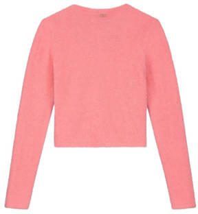 NIK&NIK fijngebreid vest Twinny poederroze Meisjes Polyamide Ronde hals 128