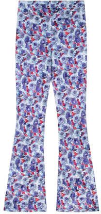 NIK&NIK gebloemde flared broek Velvet paars lila Meisjes Polyester Bloemen 128 - Foto 3