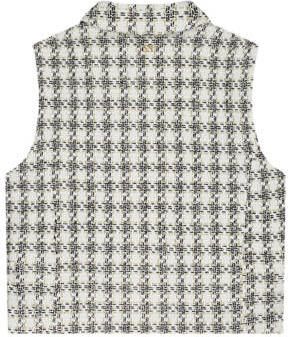 NIK&NIK geruit gilet Sonna zwart offwhite Meisjes Polyester Reverskraag 128 - Foto 2