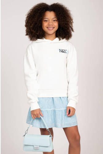 NIK&NIK hoodie Lacie met backprint offwhite Sweater Wit Backprint 152
