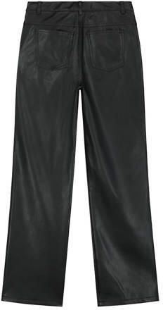 NIK&NIK imitatieleren broek Vina zwart Meisjes Imitatieleer Effen 140