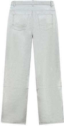 NIK&NIK imitatieleren wide leg broek Kenner zilver Meisjes Imitatieleer 128