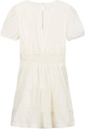 NIK&NIK jurk Kira offwhite Wit Meisjes Stretchkatoen Ronde hals Effen 140 - Foto 3