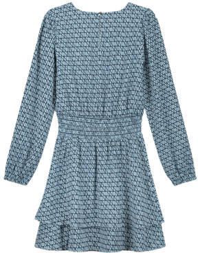 NIK&NIK jurk Leighton met all over print lichtblauw Meisjes Polyester Ronde hals 140 - Foto 2