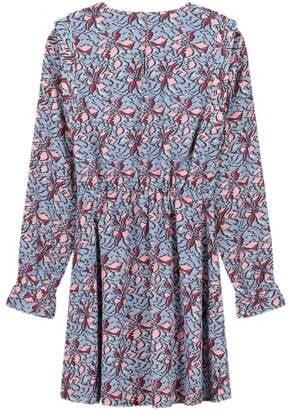 NIK&NIK jurk Safi met all over print zachtblauw roze donkerrood Meisjes Polyester Ronde hals 128 - Foto 2