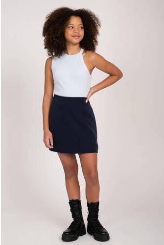 NIK&NIK korte rok donkerblauw Meisjes Polyester Effen 164