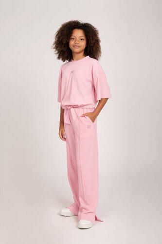 NIK&NIK loose fit broek Siri zachtroze Meisjes Polyester Effen 128