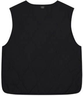 NIK&NIK reversible gilet Vico zwart zacht olijfgroen Meisjes Nylon Ronde hals 152 - Foto 3