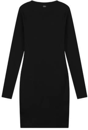NIK&NIK ribgebreide jurk Presley zwart Meisjes Polyester Ronde hals Effen 140 - Foto 2