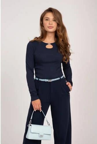 NIK&NIK ribgebreide top Presley donkerblauw Meisjes Polyester Ronde hals 128 - Foto 2