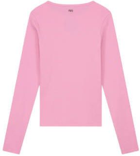 NIK&NIK ribgebreide top Presley roze Meisjes Polyester Ronde hals Effen 164 - Foto 2