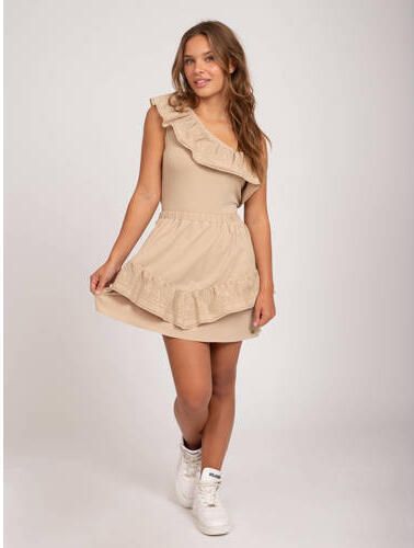 NIK&NIK rok Shanti beige Meisjes Katoen Effen 164