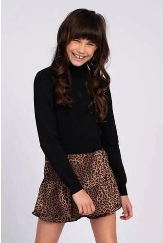 NIK&NIK skort bruin Rok Meisjes Polyester Dierenprint