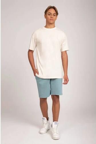 NIK&NIK sweatshort Minimal middenblauw Korte broek Effen 140