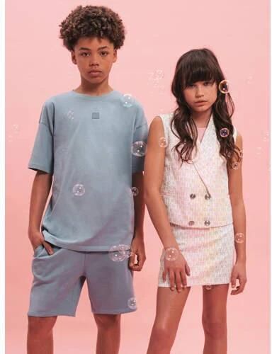 NIK&NIK sweatshort Minimal middenblauw Korte broek Effen 152 - Foto 2