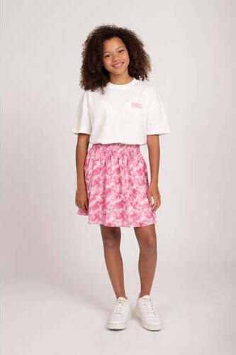 NIK&NIK T-shirt Dolphin met backprint offwhite zoetroze Wit Meisjes Katoen Ronde hals 152