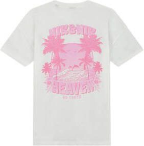 NIK&NIK T-shirt Dolphin met backprint offwhite zoetroze Wit Meisjes Katoen Ronde hals 152 - Foto 3