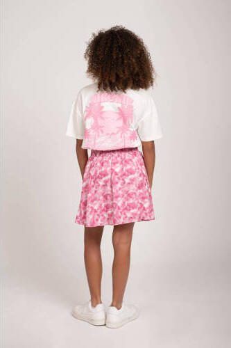 NIK&NIK T-shirt Dolphin met backprint offwhite zoetroze Wit Meisjes Katoen Ronde hals 152 - Foto 2