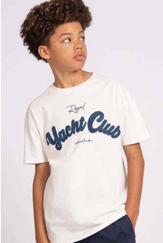 NIK&NIK T-shirt Royal met printopdruk offwhite Wit Jongens Katoen Ronde hals 164 - Foto 3