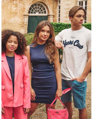 NIK&NIK T-shirt Royal met printopdruk offwhite Wit Jongens Katoen Ronde hals 164