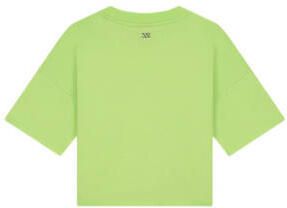 NIK&NIK T-shirt Spray met printopdruk limegroen Meisjes Katoen Ronde hals 128 - Foto 2