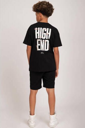 NIK&NIK T-shirt Tag met backprint zwart Jongens Katoen Ronde hals Backprint 164