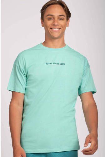 NIK&NIK T-shirt Yacht Club met tekst mintgroen Jongens Katoen Ronde hals 176 - Foto 2