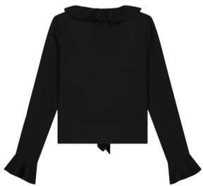 NIK&NIK top Vonda zwart Meisjes Polyester V-hals Effen 128
