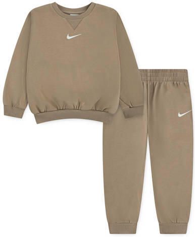 Nike joggingpak beige Katoen Ronde hals Effen maat 110-116
