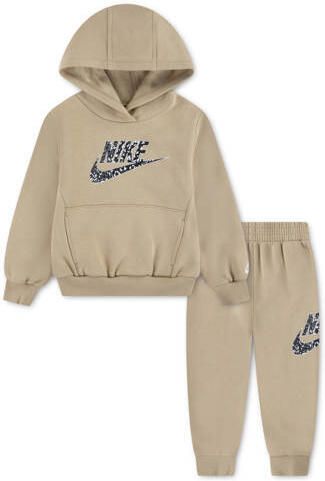 Nike joggingpak beige Meisjes Katoen Capuchon maat 110-116