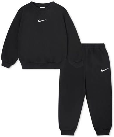Nike joggingpak met ronde hals zwart Effen maat 104-110