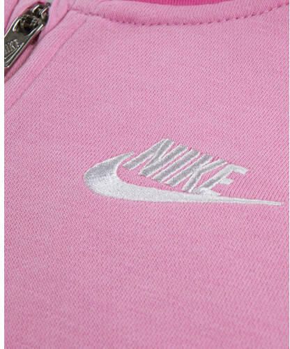 Nike joggingpak + T-shirt roze wit Meisjes Sweat Capuchon Meerkleurig maat 110-116 - Foto 2