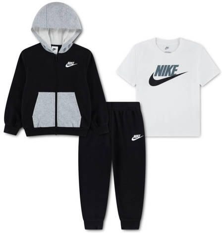 Nike joggingpak + T-shirt zwart wit Sweat Capuchon Meerkleurig maat 116-122