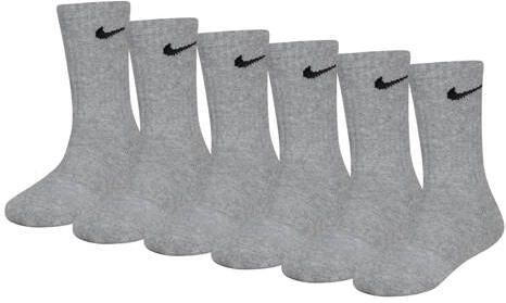Nike sokken grijs (set van 6) Katoen Logo maat 23-27